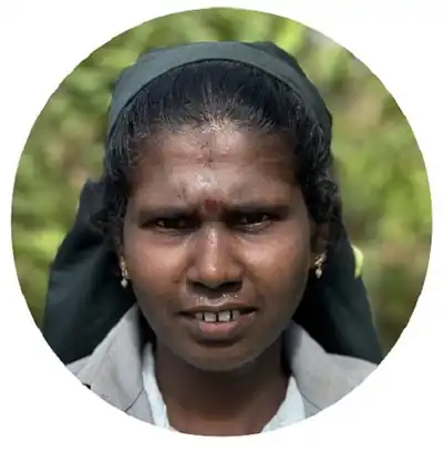 Portrait of Chithra, one of the estate tea team