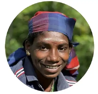 Portrait of Madushane, one of the estate tea team