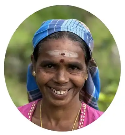 Portrait of Puwaneshwary, one of the estate tea team